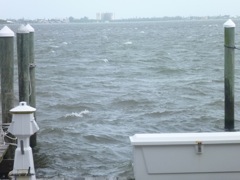 Storm surge caused by Sandy