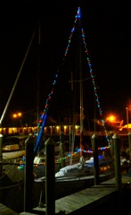Windsong with Christrmas lights